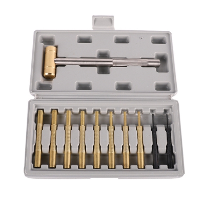 Brass Pin Punch and Hammer Set